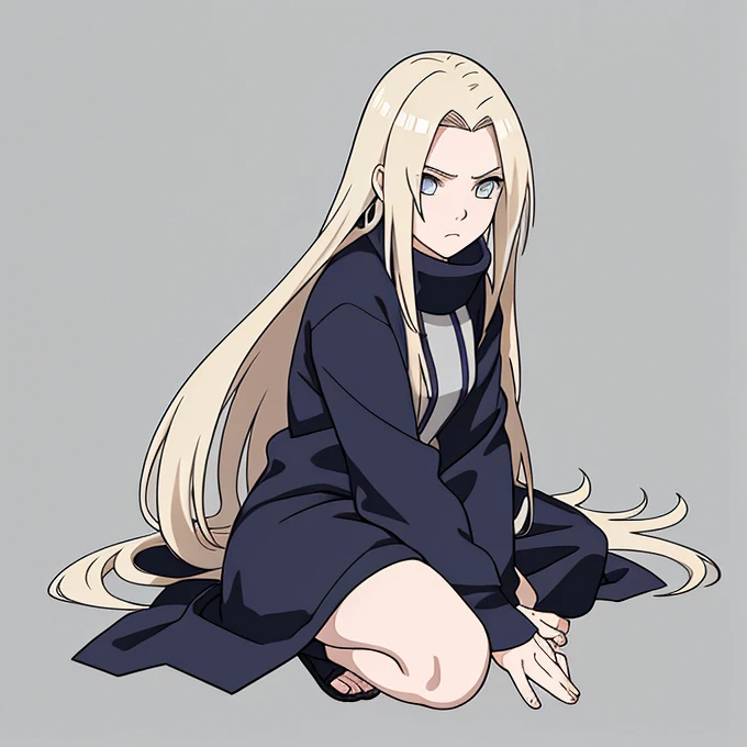 Create an original character (oc) that could exist in the Naruto Shippuden universe. The character must fit the anime&#39;s art style, with the following details:
female character long hair of delicate light color