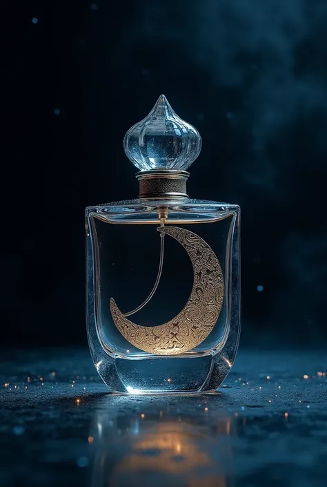 Perfume Moon Symbolism**: Beyond the snake, a detail of a crescent moon, symbolizing mystery and nocturnal sensuality, could be present in the design. I created a beautiful bottle, elegant luxurious, in the footsteps of Arab perfumes, but different from al...