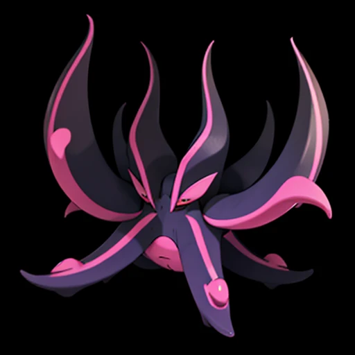 pkmn, black background, several tentacles,
