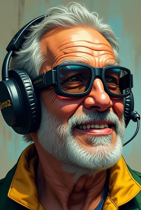 realism, President Lula, of sound glasses, in the mandrake style