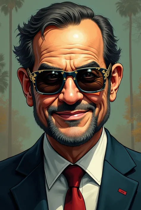 realism, make President Lula, of sunglasses, in the mandrake style