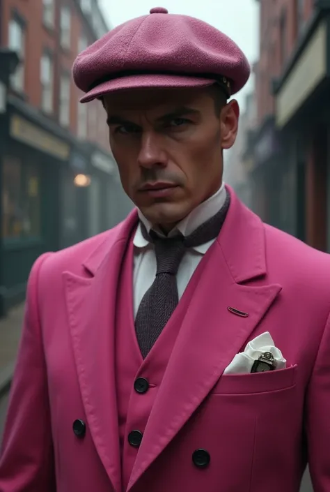 Peaky blinders wear a pink suit