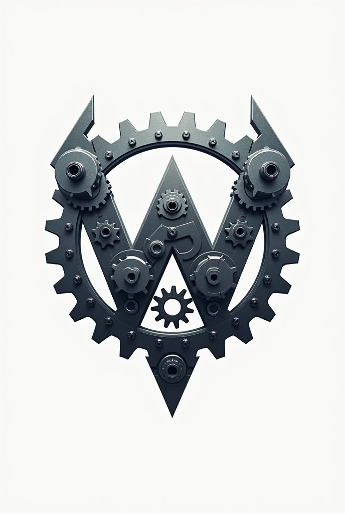 Mechanical related logo with mechanical wonders name logo shape M and W


