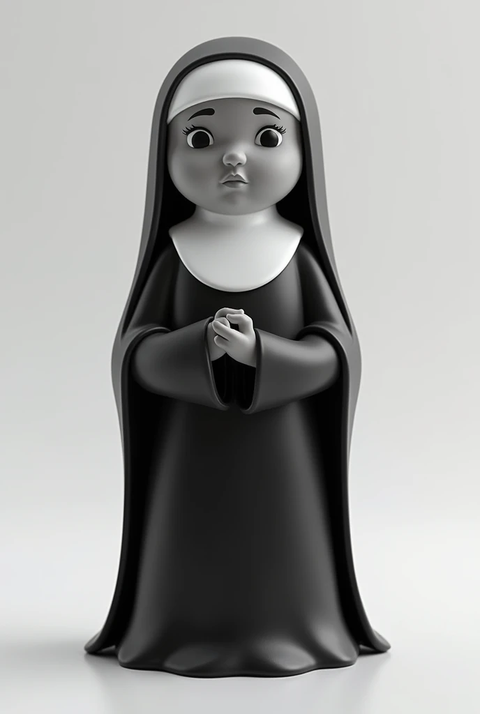 Black and white gummy bear nun