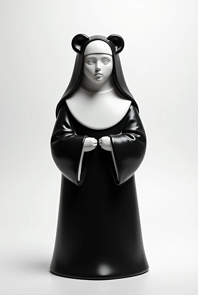 Nun gummy bear black and white