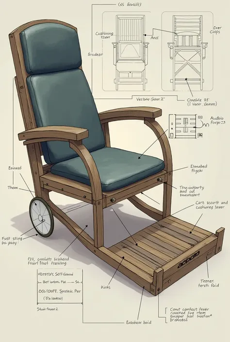 1. **Drawings and Dimensions:**
Create scaled diagrams of the cushioned seat cover.
- Define exact dimensions based on
common cycle rickshaw seat sizes (e.g., 36 inches wide, 14 inches deep).
2. **Design Requirements:**
Materials: High-density foam for cus...