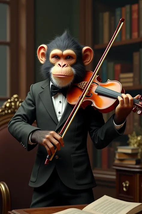 Monkey playing violin