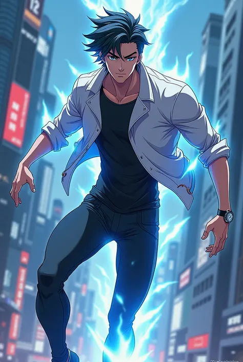 create a male anime character who has the power to manipulate gravity