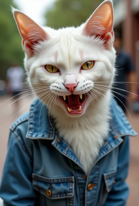 White cat jisne jeans top pehna jo sexy b h gusse se dekhte huye expresion face ka daat dabate huye gusse se dekhna seen college ka h