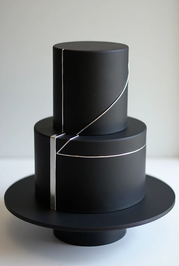 Kpop group seventeen 1 layer inspired cake simple and elegant black an silver