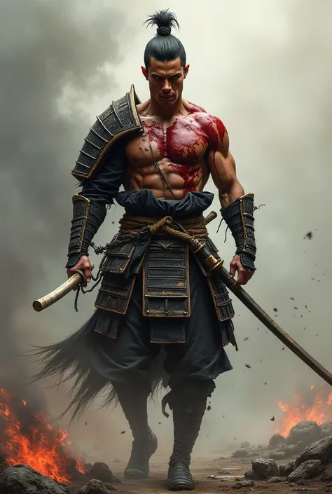 Cristiano ronaldo wounded samurai 
