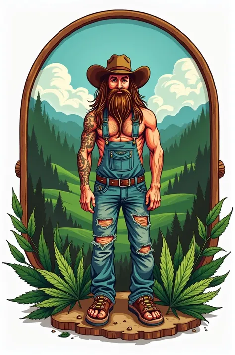 Hillbilly Hippie Extracts Co.  Logo design  cannabis company  based out of Kentucky    