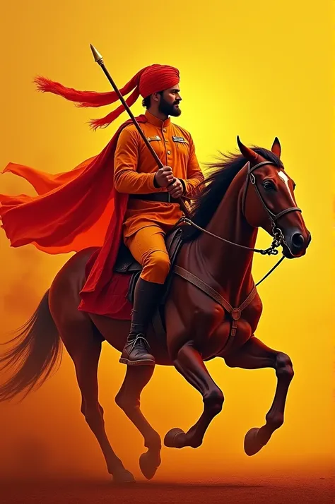 The colors of Saffron in soldier, he is brave in battle,