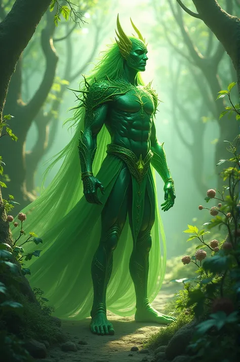 humanize a chlorophyll, a plant cell guardian of the kingdom of cell