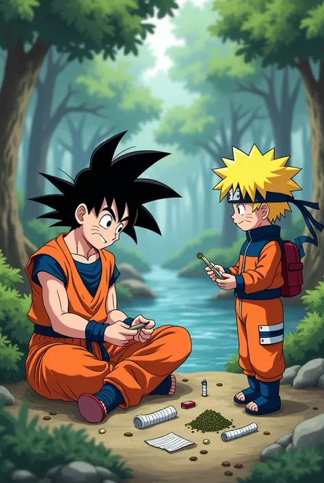 Goku rolling joints for Naruto 