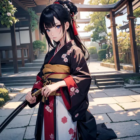 女samurai　samurai　 Beautiful girl Japanese sword Japanese Edo period 　kimono　Beautiful eyes　JPG format PNG format
