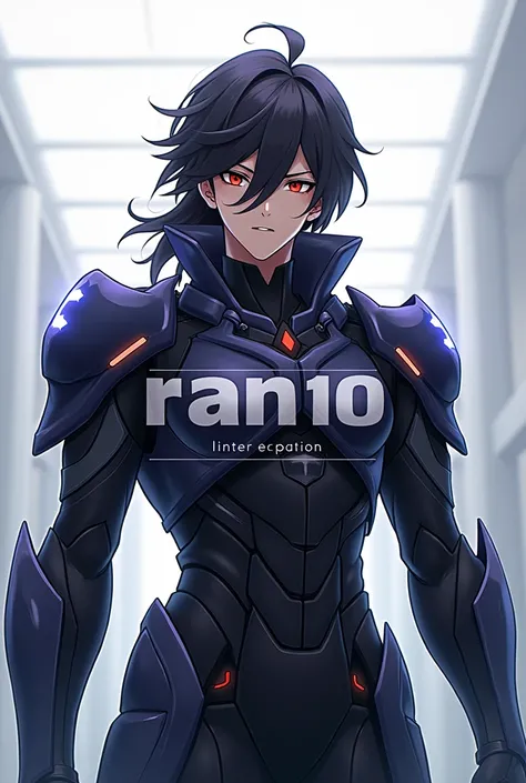 Solo leveling Anime Hero Character on Hunter mode picture with RAN10 text in white & light black mixed colour text with bold text with captial letter fond ( Whole Picture like DP )