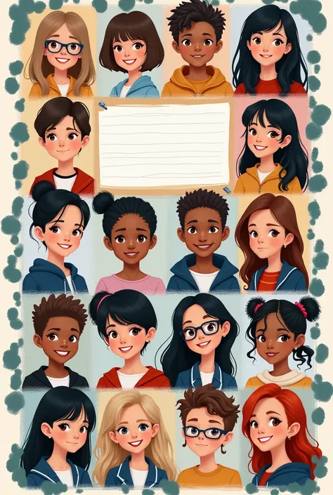 I want a image of attendance register cover 
decoration in which all the class students pictures are there the thing should be unique and