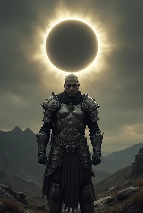 Warrior facing an eclipse

