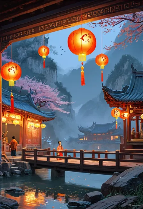 Mid-Autumn Festival, by fenghua zhong.
(best quality, masterpiece), very aesthetic, perfect composition, intricate details, ultra-detailed, vivid colors