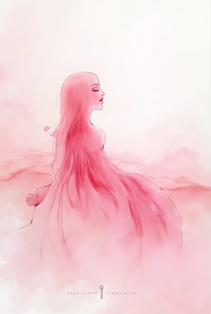 Watercolor pink art