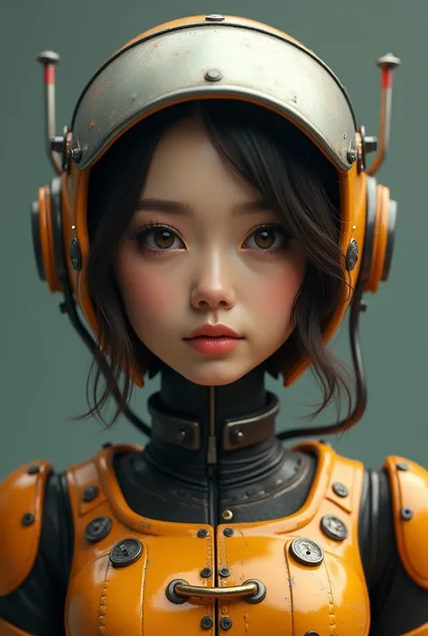 The face is beautiful、The body is a Thomas the Tank Engine-style pilot suit