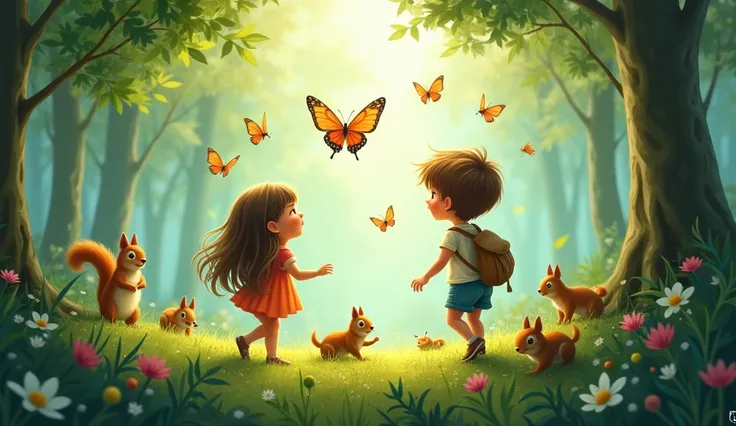 With squirrels that scurry and birds in the sky,
We’ll follow the butterflies as they fly by.
 Forest adventures for kids poem 