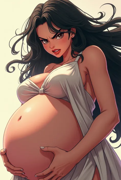 very hubby huge anime woman pregnant  angry eyes