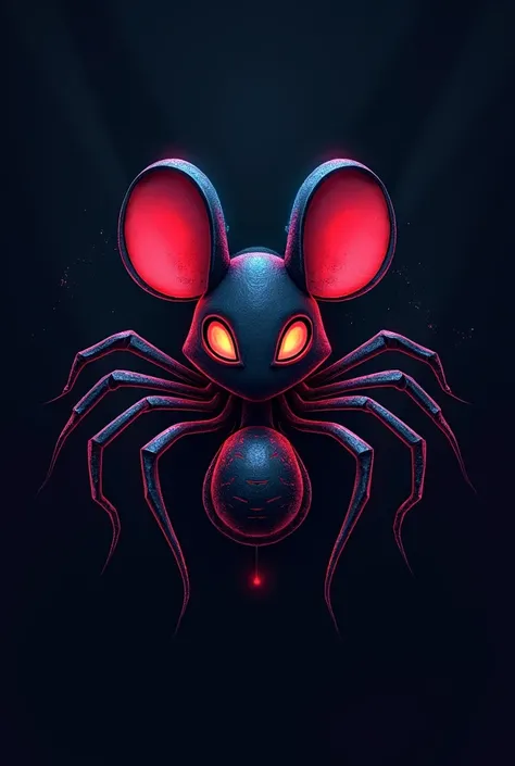 Logo for a mouse and spider themed react rap channel