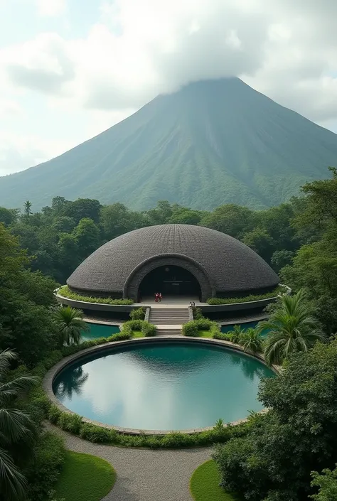 create a pavilion using taal volcano concept