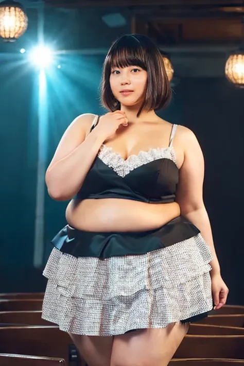 a woman with very large breasts takes a photo, chubbyちゃん, chic, , yoshitomo nara, shikamimi, chiho, sakimichan, (software) workp...