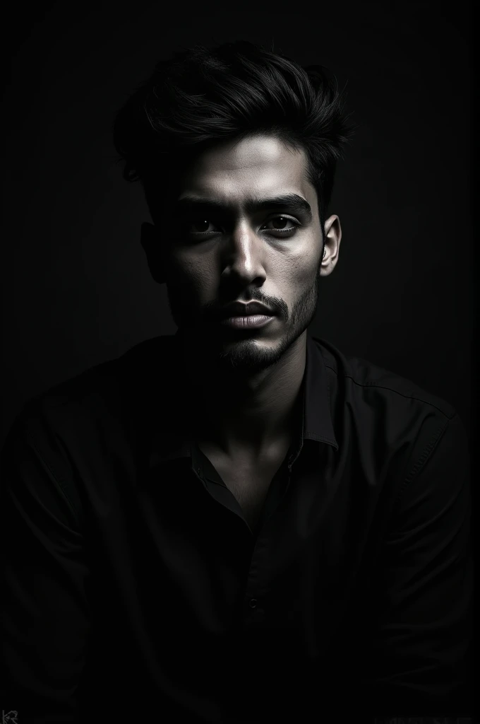 Black Background and Sandeep 