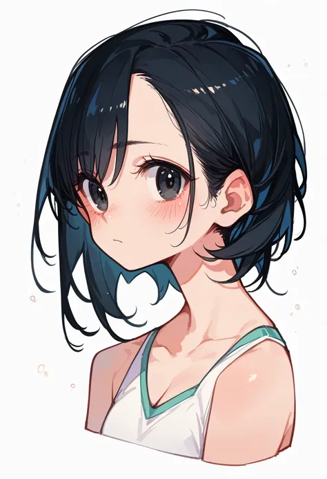 One girl, chest, Shortcuts, High resolution, accurate, High-resolution model, Black Hair, 大きなchest, Blushing, Social Media Composition, 