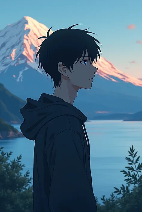 Best wallpaper for whatsapp dp with sad and anime character for 20 years old boy back side and mountain and sea