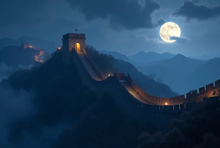 Great Wall at night