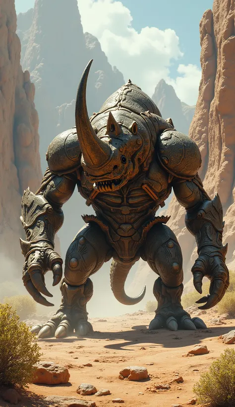 Make me a fusion between a Scorpion and a rhino



