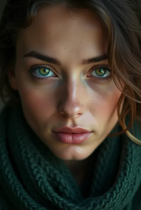 Une femme des pays de lEst, les yeux en amande vert, dans son regard un caractère fort mais aussi dune sensibilité profondes 