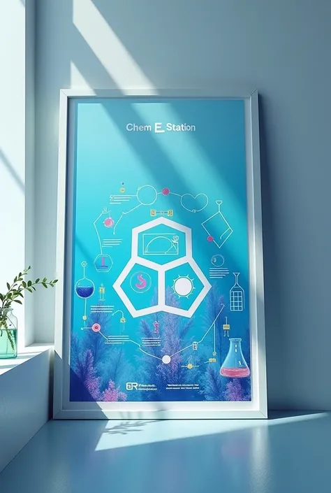 A poster with company name "Chem E Station"
A chemistry related company
