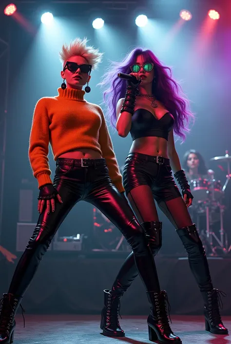 Scooby-Doos Velma Dinkley and Daphne Blake reimagined as heavy metal singers.