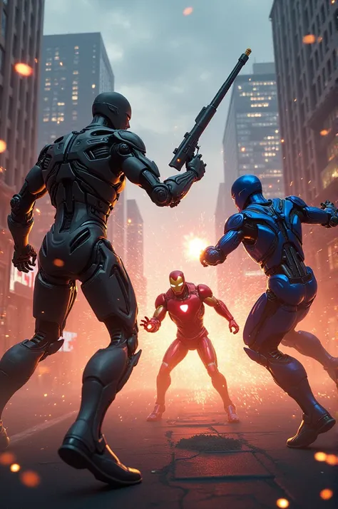 Terminator vs iron man vs robocop vs blue beetle