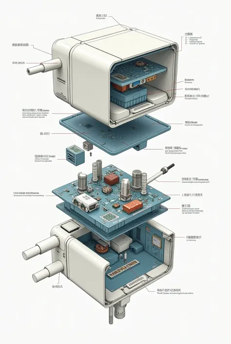 Charger adoptor horizontally cutting view


