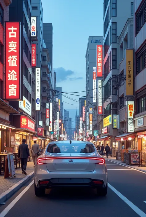 Show Nexia 2 parked on a Tokyo street