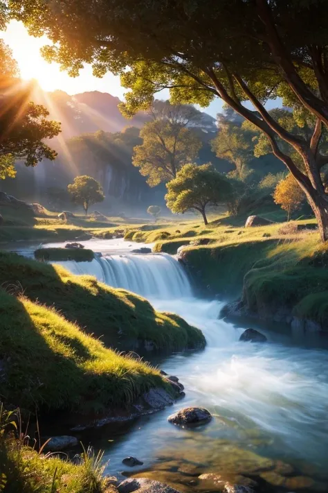 A natural landscape with a fantastic light　Fantasy　