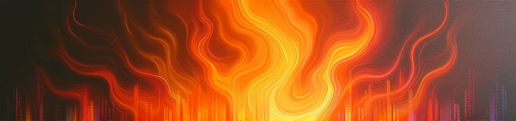 Flame oil painting 