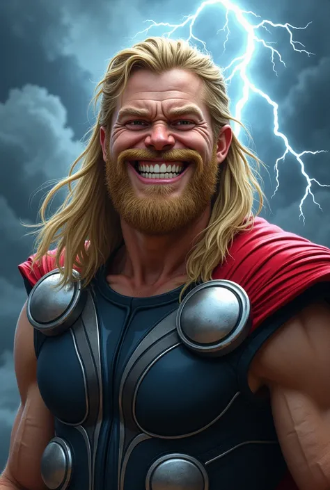 Thor Trollface with thunder