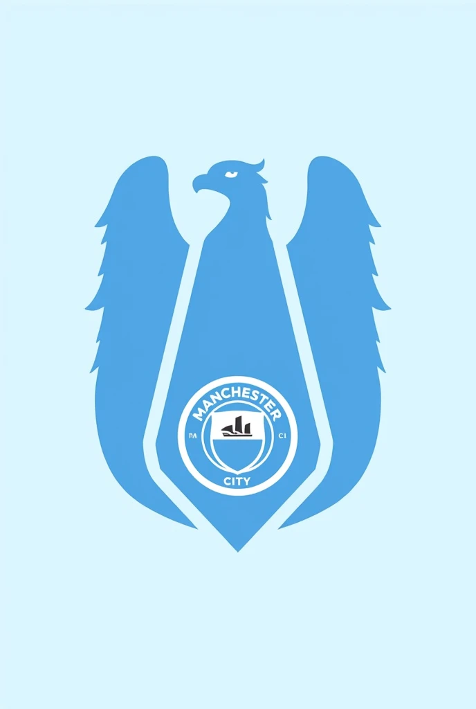 Design a unique and original logo for Manchester City, inspired by the clubs rich history and modern dominance. Incorporate elements such as the iconic sky-blue color, a stylized football, and a subtle reference to the clubs founding year, 1880. Integrate ...