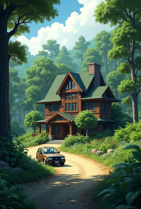 Big house 5brothers with car name is roselase house in forest nature plants and animals