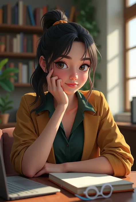 create an ai fictional character female student person