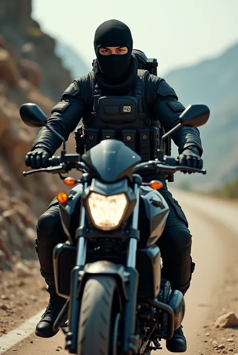 Indian commando with BMW bike 