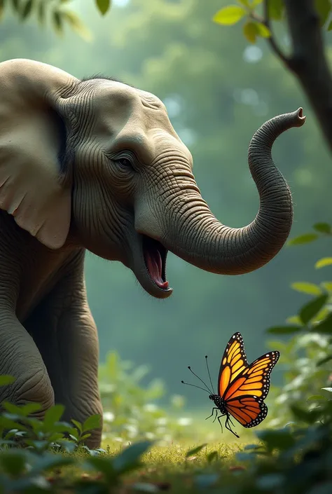 Angry Elephant vs angry Butterfly